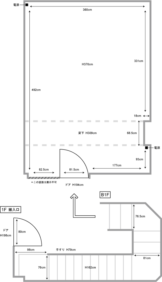 ギャルリー東京ユマニテbis 平面図