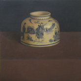 菅野由美子　[one_28]　2012　Oil on canvas　27.4×27.4cm