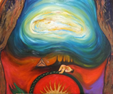 真道あすか 「わたしの世界はわたしの見えるところにしか存在しない」 2012 Oil on canvas 72.7×90.9cm