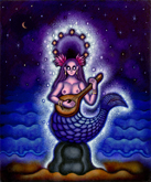佐久間結子　"Yemanja"　2005　アクリル、紙　37.9×45.2cm