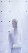 西島直紀 「本を読む」 2013 Oil, wax on canvas 145.6×78.7cm