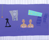 都丸志帆美 「その場に浸かる」 2013 Acrylic on canvas 38×46cm