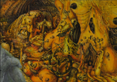 豊海健太 「world -sex-」 2009 ペン、水彩絵具 38×54cm