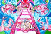 鶏肉ちひろ 「不自給ハイランド」 2014 油彩、アキーラ、アクリル、カンヴァス 3240×4860cm