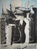 阿部幸洋　"Una botella blanqueada"（白っぽいビン）　1994  銅版　27.0×20.5cm　ed. 10